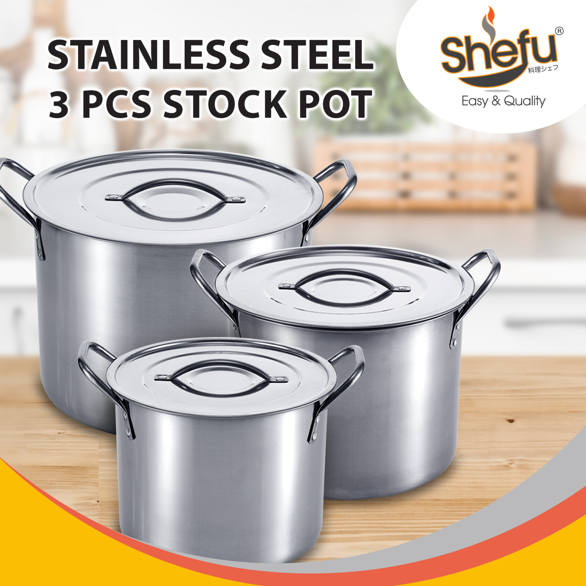 SHEFU Stainless Steel 3-In-1 Stock Pot
