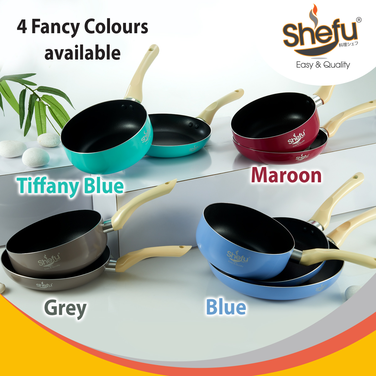 SHEFU 2-In-1 Non-Stick Fancy Cookware Set